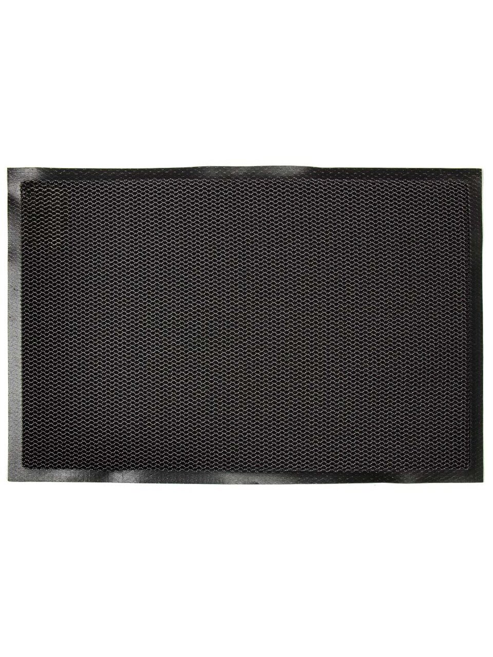 Коврик придверный, 60х90х70 см, прямоугольный, полиэстер, напольный, серо-черный, Mesh mat, MM-12