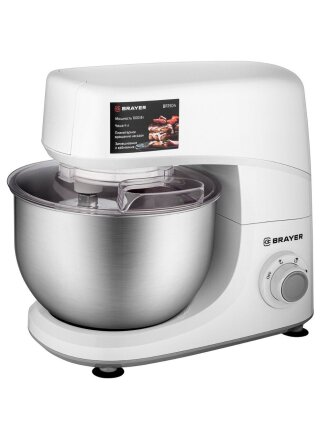 Миксер планетарный Brayer, 1504BR, 4 л, 1000 Вт, 3 скорости