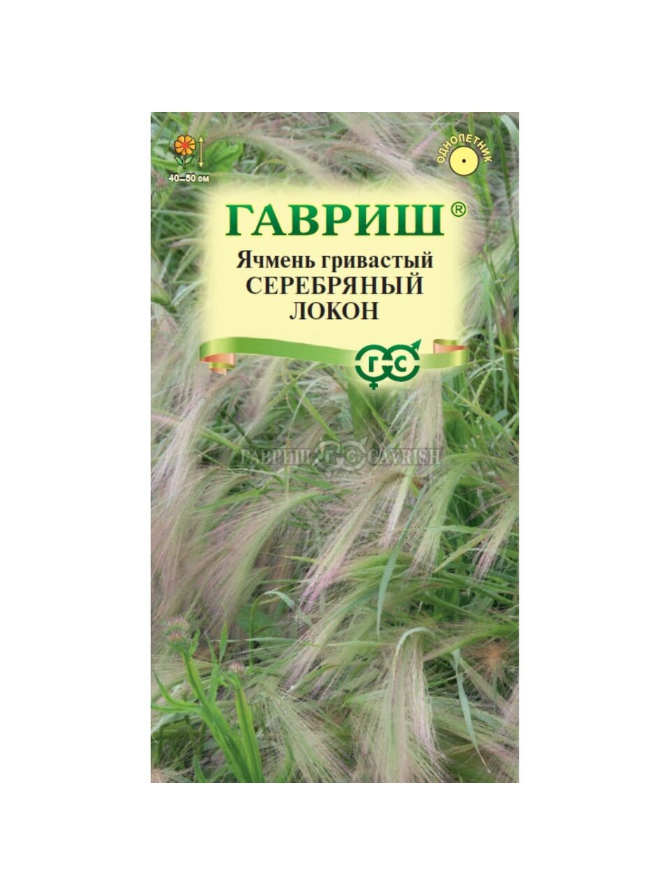 Семена Цветы, Ячмень, Серебряный локон, 0.1 г, цветная упаковка, Гавриш