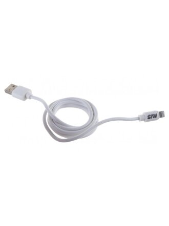 Кабель USB, AVS, IP-51, Apple Lightning, 1 м, белый, A78041S