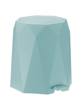 Контейнер для мусора пластик, 4.5 л, педаль, морская волна, Idea, Призма, М 2482