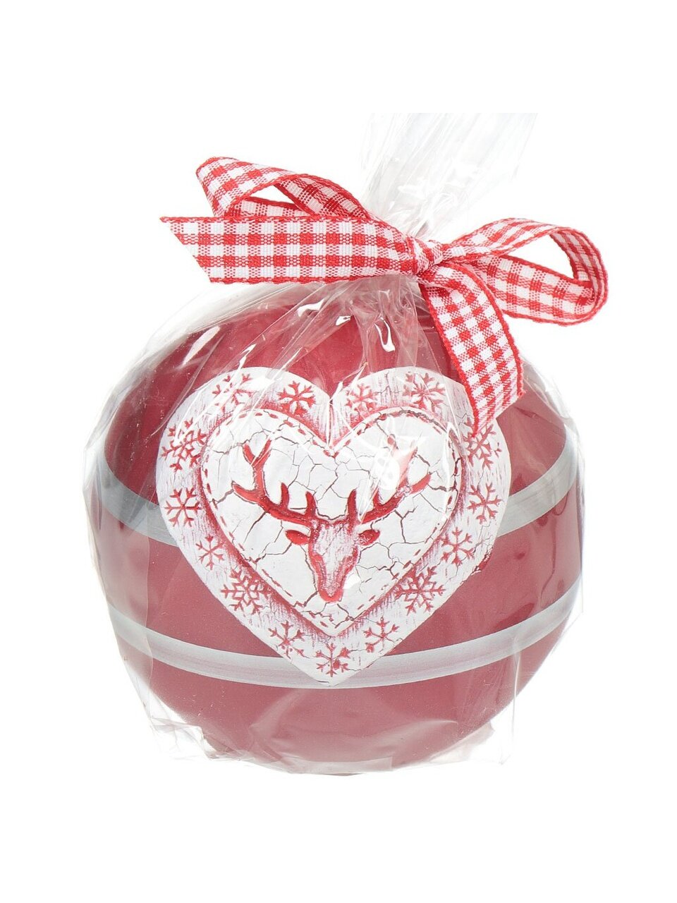 Свеча декоративная, 8 см, шар, Bartek Candles, Счастливого Рождества