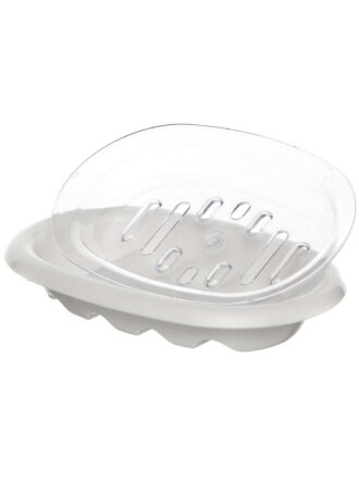 Мыльница настольная, Sparkplast, пластик, белая, IS10804