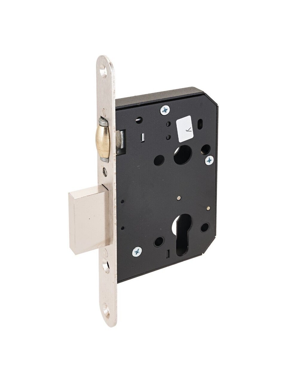 Замок врезной Меттэм, ЗВ5 501.0.0, 2318, без ручки, цилиндровый, с роликом