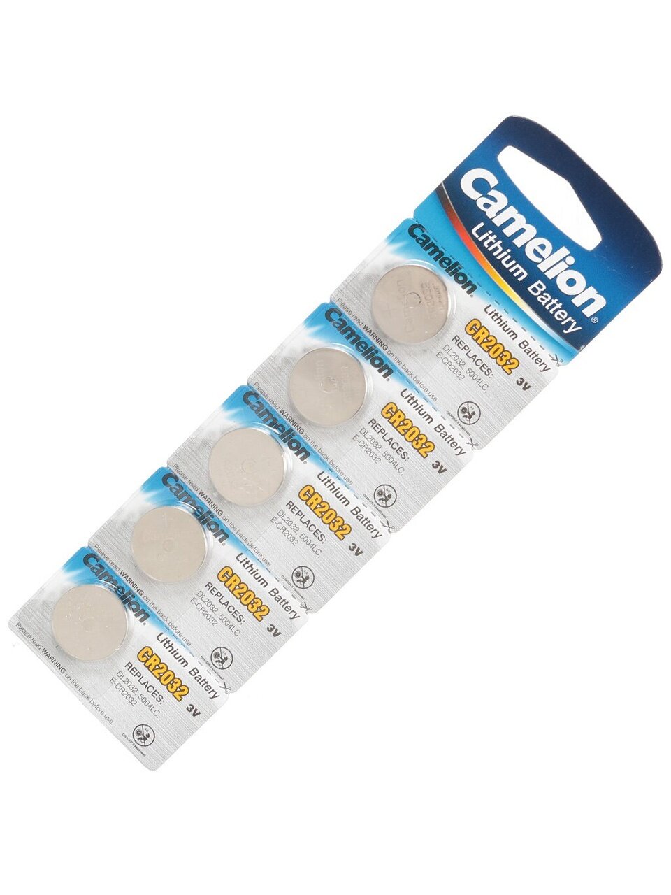 Батарейка Camelion, CR2032, Lithium, литиевая, 3 В, блистер, 5 шт, 1595