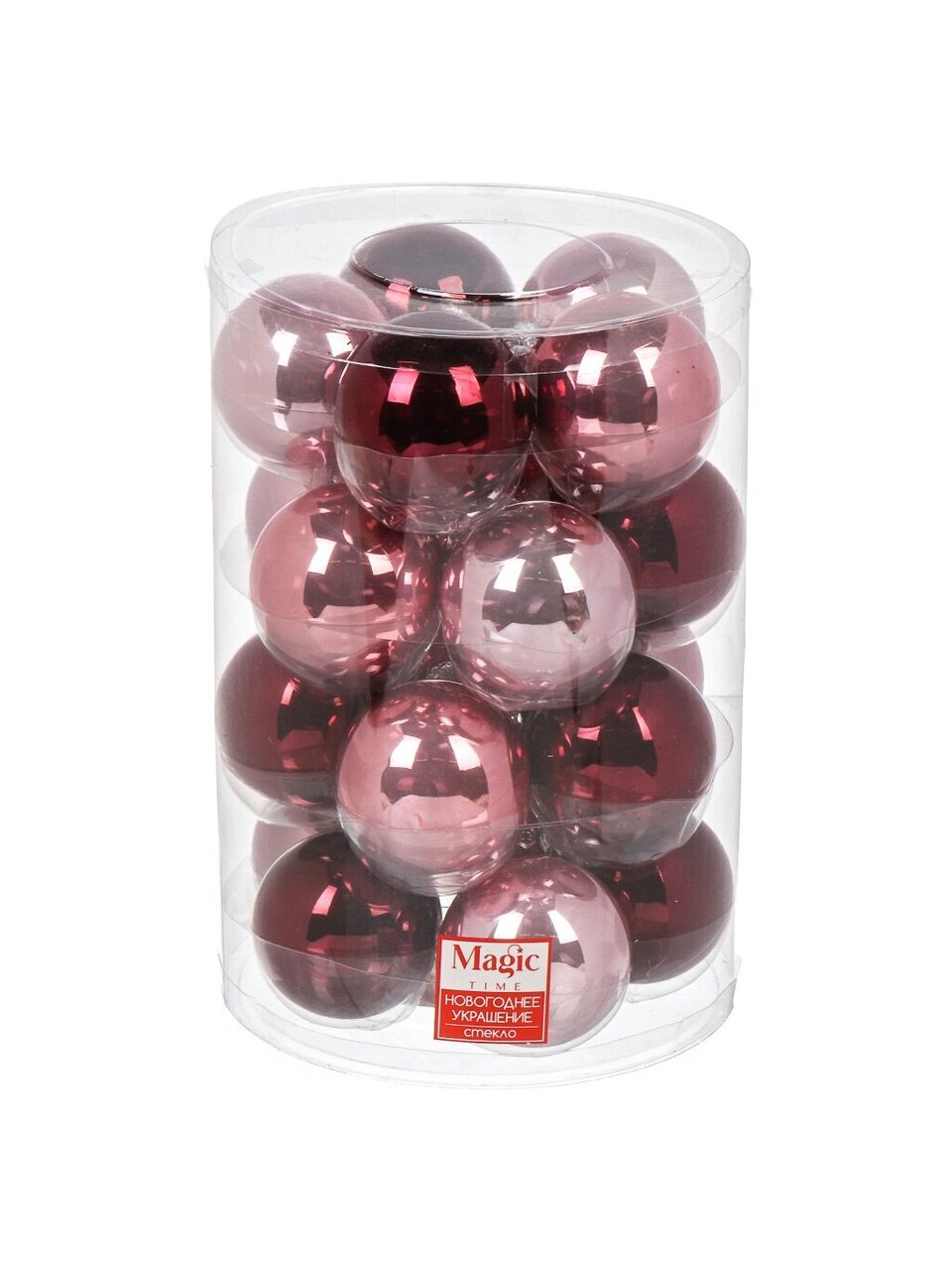 Новогоднее украшение 20 шт, стекло, 90760