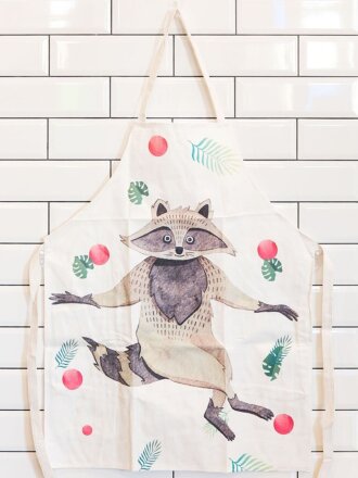 Фартук 69х84 см, 100% полиэстер, без кармана, Енот, Y3-843