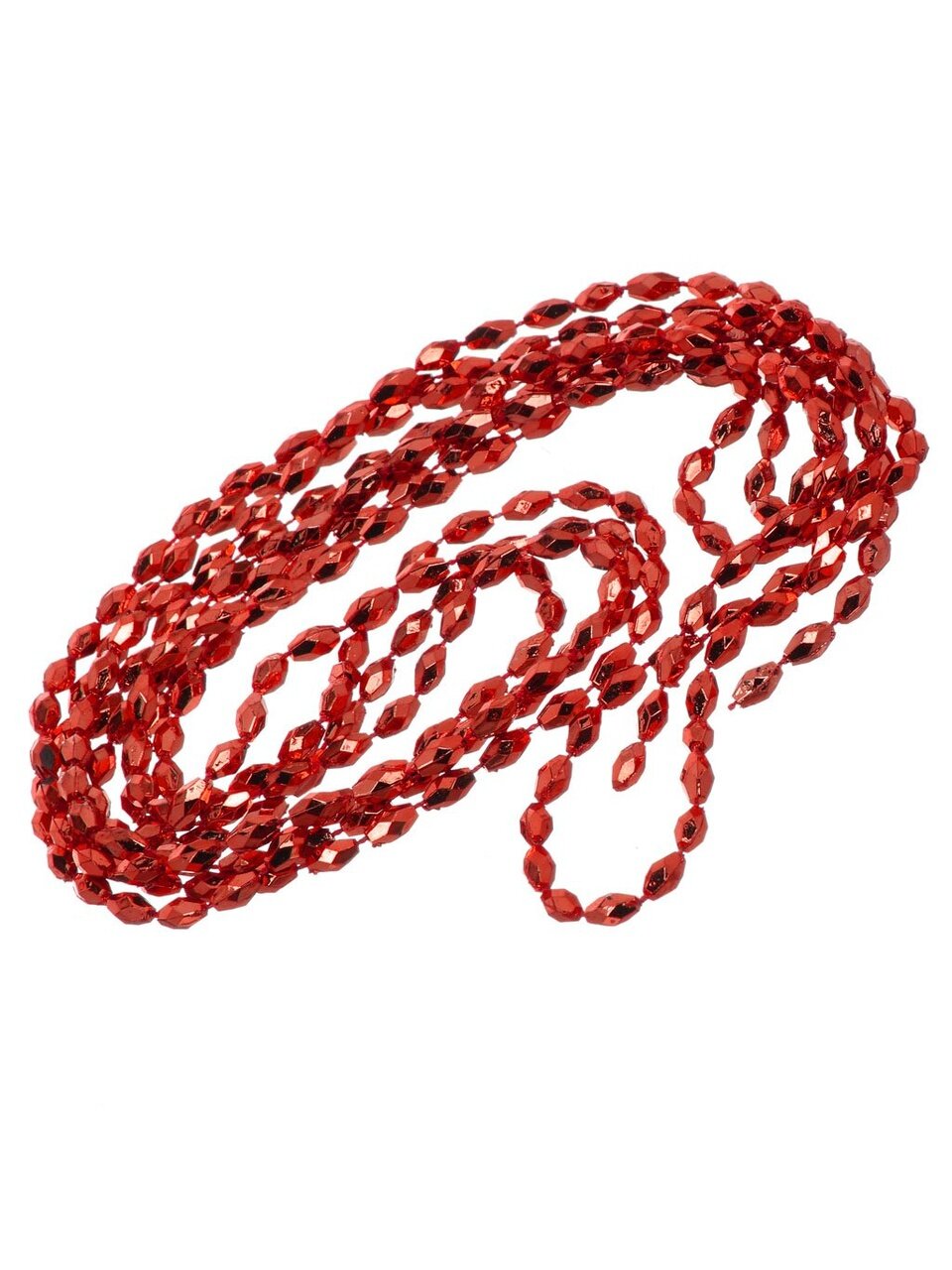 Бусы новогодние 270 см, красные, Капли, Y4-9453