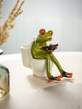 Фигурка декоративная полистоун, Лягушка, 7х12х10 см, A020092