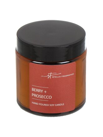 Свеча декоративная ароматическая, 7.5х5.5 см, в стакане, Stella Fragrance, Berry + Prosecco, 90 гр, SF0902