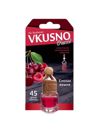 Ароматизатор в машину подвесной, бочонок, Freshco, Vkusno Вишня, AR1VB007