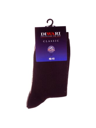 Носки для мужчин, хлопок, Diwari, Classic, 000, темно-коричневые, р. 25, 5С-08 СП