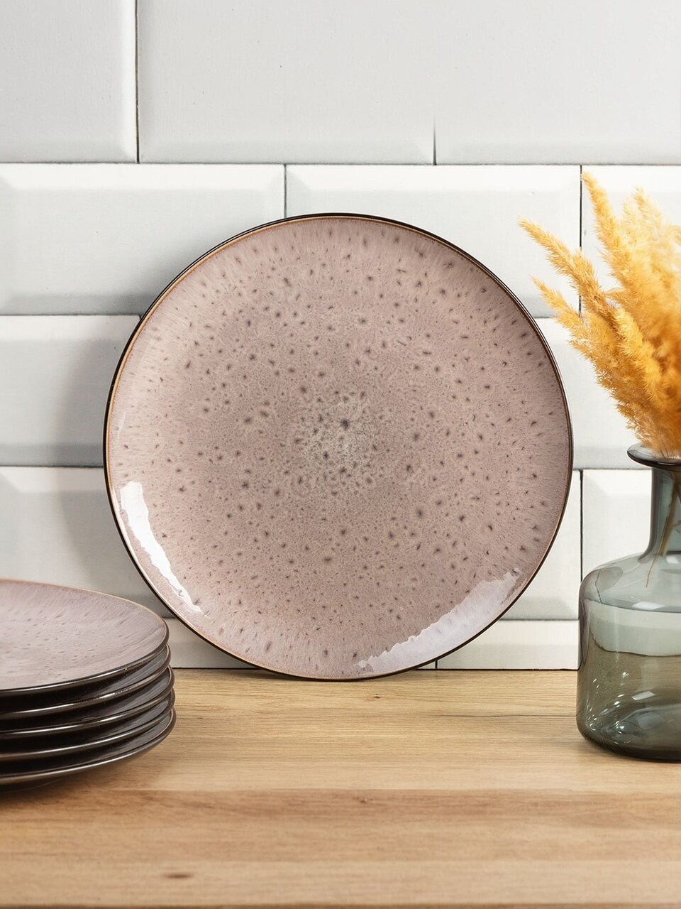 Тарелка обеденная, керамика, 27 см, круглая, Глэнс, Daniks, HMN230212A-D/P