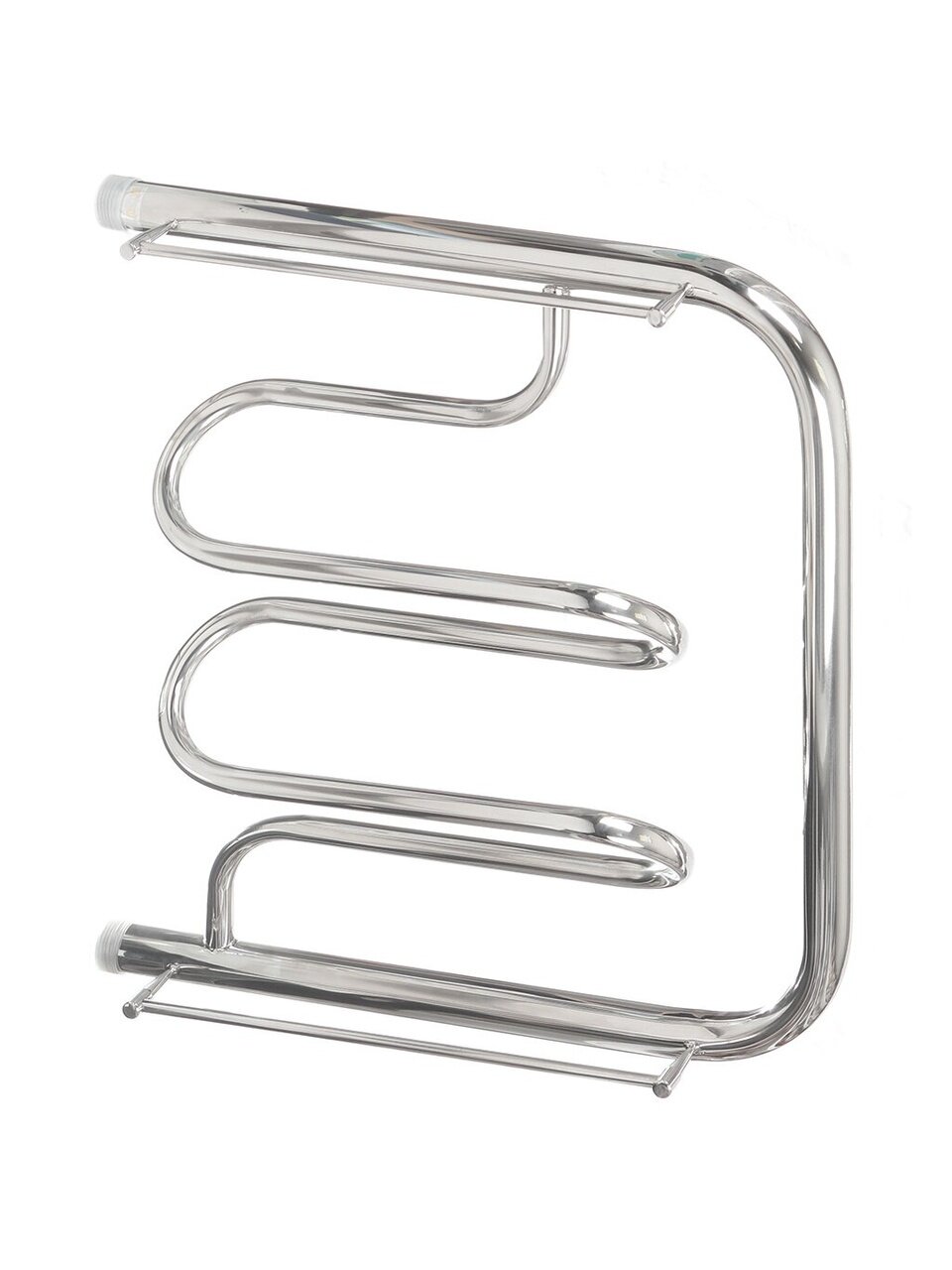 Полотенцесушитель Фокстрот, с полкой, 50х50х1", нержавеющая сталь, с креплением, Aquater, Лиана