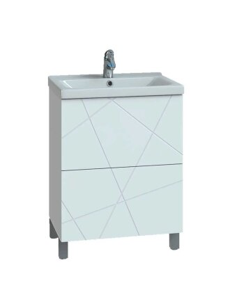 Тумба VIGO, Geometry, 50 см, 2 ящика, Фостер 50, белая, tn.GEO.FOS.50.2Y