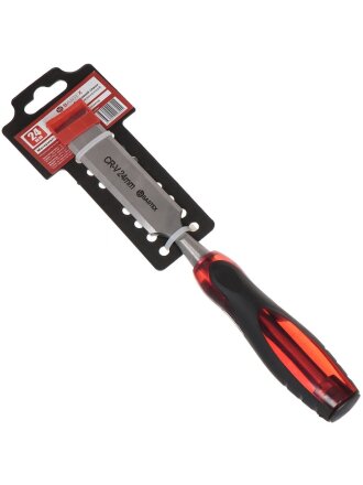 Долото-стамеска 24 мм, рукоятка двухкомпонентная обрезиненная, Bartex, Тигровый глаз, 1248524