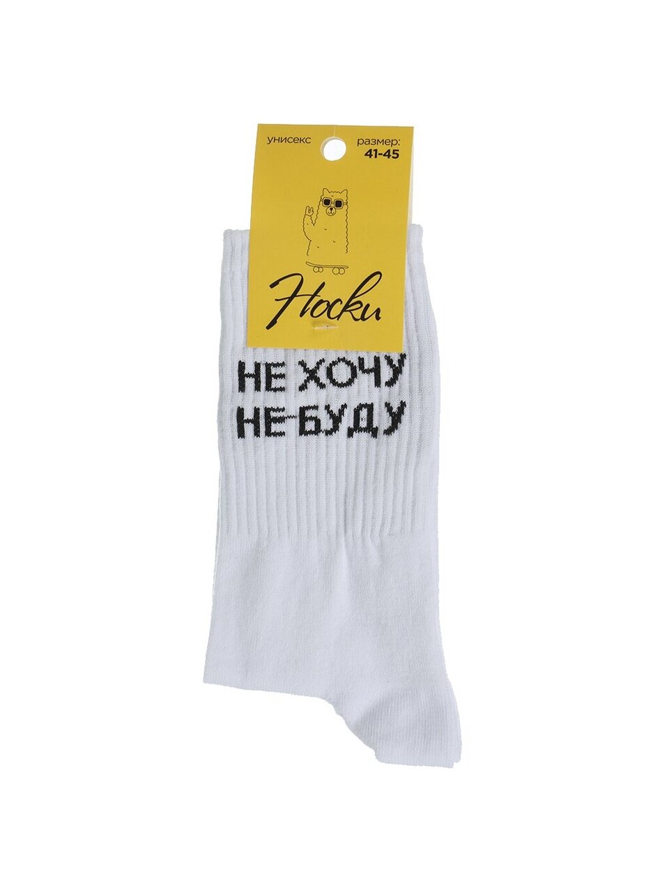 Носки для мужчин, хлопок, Не хочу не буду, р. 41-45, Р-06