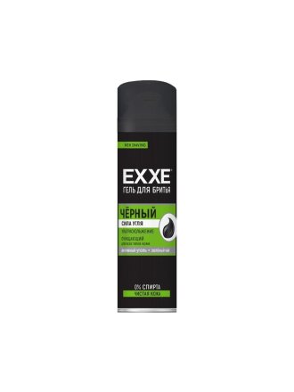 Гель для бритья для всех типов кожи, Exxe, Черный, 220 мл