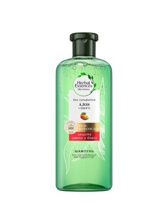 Шампунь Herbal Essences, Защита цвета и блеск Алоэ/Манго, для окрашенных волос, 380 мл