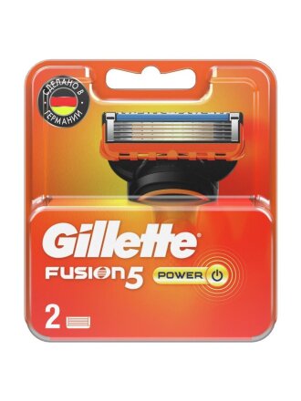 Сменные кассеты для бритв Gillette, Fusion Power, для мужчин, 2 шт