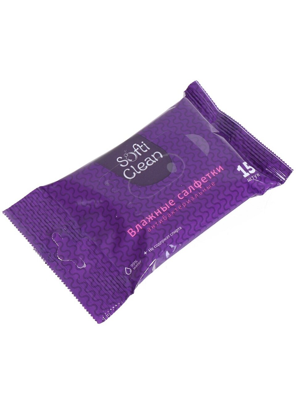 Салфетка влажные Softi Clean, антибактериальная, 15 шт, 38276