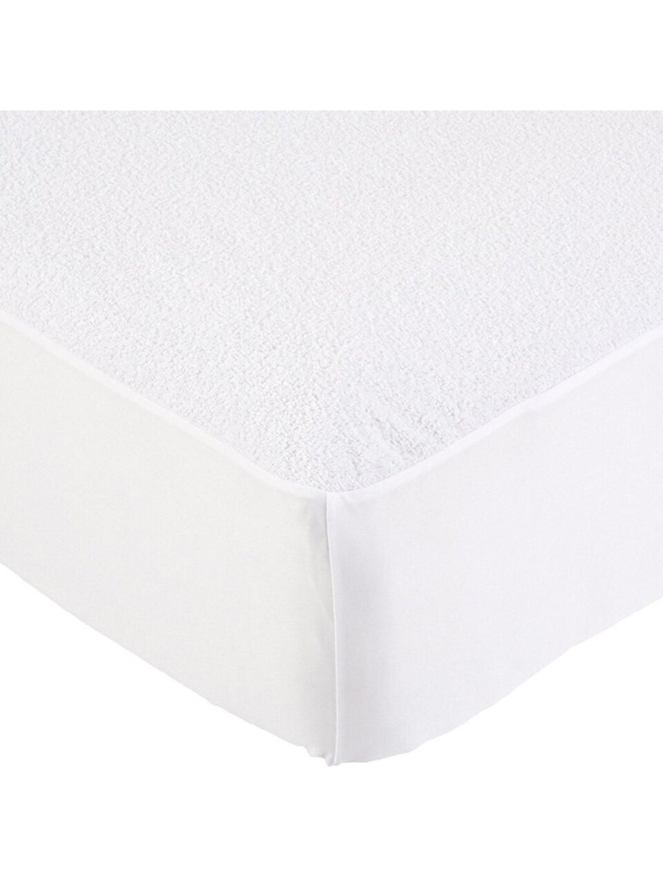 Наматрасник 90х200 см, 30 см, 80% хлопок, 20% полиэстер, водонепроницаемый, на резинке, Caress, белый, НCar90*200/30, Caress