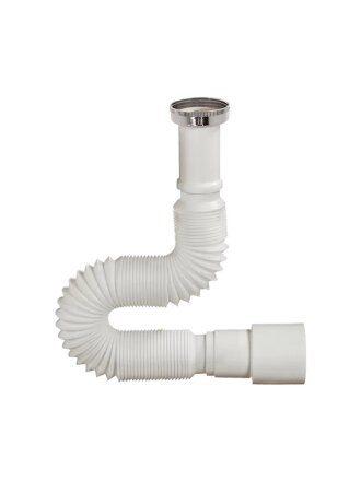 Гофра для сифона, 650 мм, 1" 1/4х40/50, полипропилен, с гайкой, Orio, АС-1015М