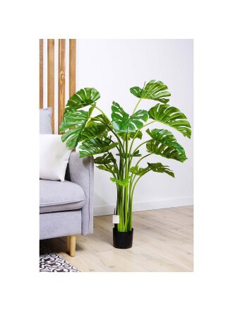 Дерево искусственное декоративное Монстера, в кашпо, 130 см, Y4-3406