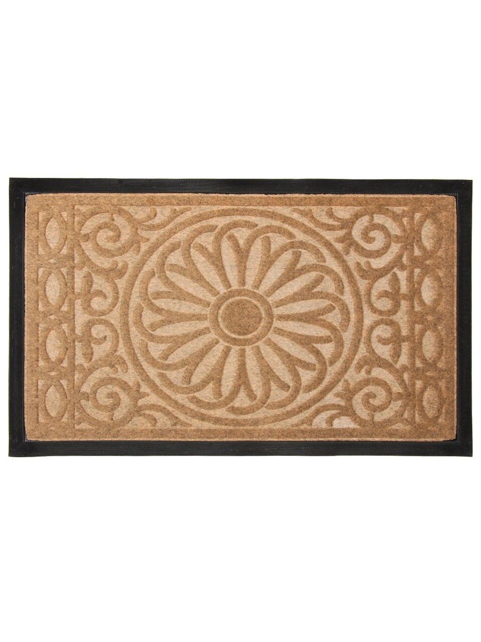 Коврик придверный, 45х75 см, прямоугольный, в ассортименте, с рисунком, Уют Классик, СС002731