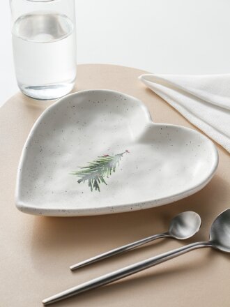 Блюдо керамика, 19.5х20.5х3 см, Елка, Y4-9691