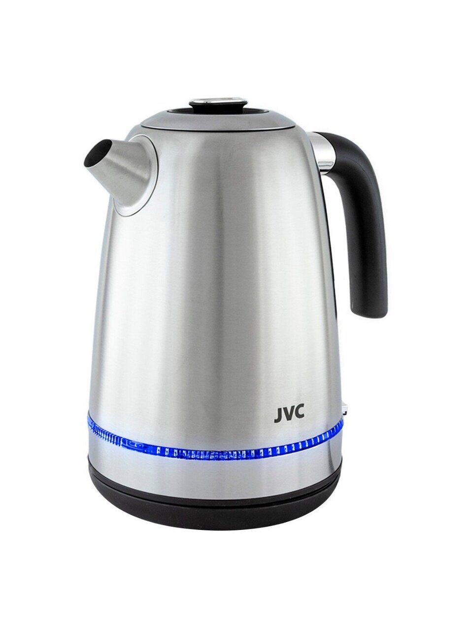 Чайник электрический JVC, JK-KE1720, 1.7 л, 2200 Вт, скрытый нагревательный элемент, нержавеющая сталь, пластик