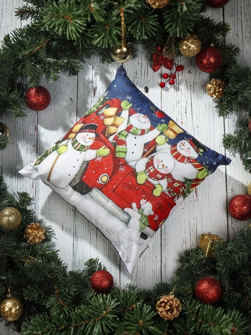 Подушка декоративная 35х35 см, ГД-27, 100% полиэстер, ПД-Ф-35