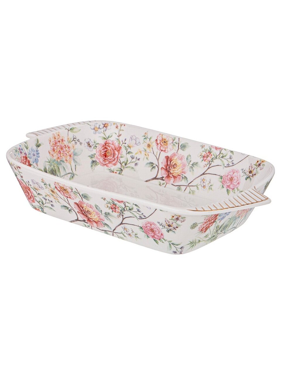 Блюдо фарфор, прямоугольное, 17.5х28.5х5.5 см, с ручками, белое, Grace, Lefard, 275-1246