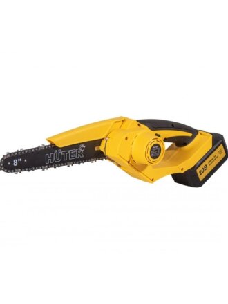 Пила цепная аккумуляторная, аккумуляторная, Huter, длина шины 20 см, шаг цепи 1/4 дюйм, 45 звеньев, ELS-20/8-Li-BL, 20 В