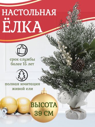 заснеженная, с ягодами