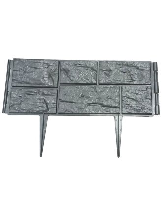 Бордюр декоративный пластмасса, Диорит, Старый дворик, 25х200 см, серый, 46854