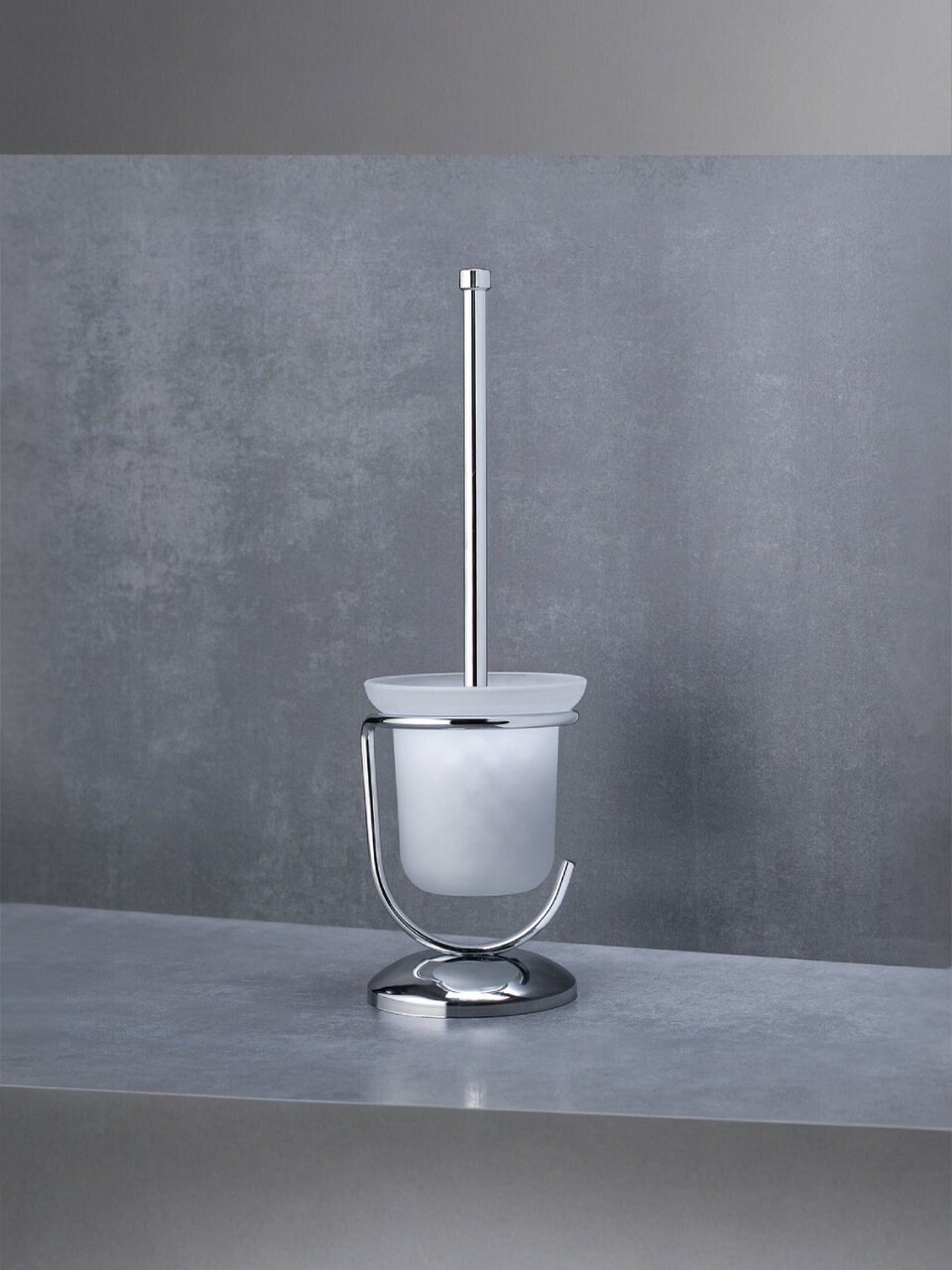 Ерш для туалета РМС, напольный, стекло, A7022