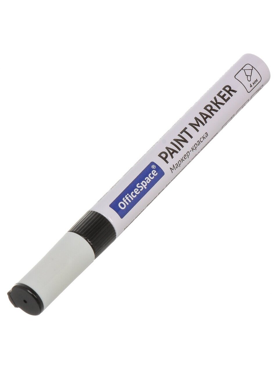Маркер-краска нитро-основа, 1-4 мм, черный, OfficeSpace, PM_51073