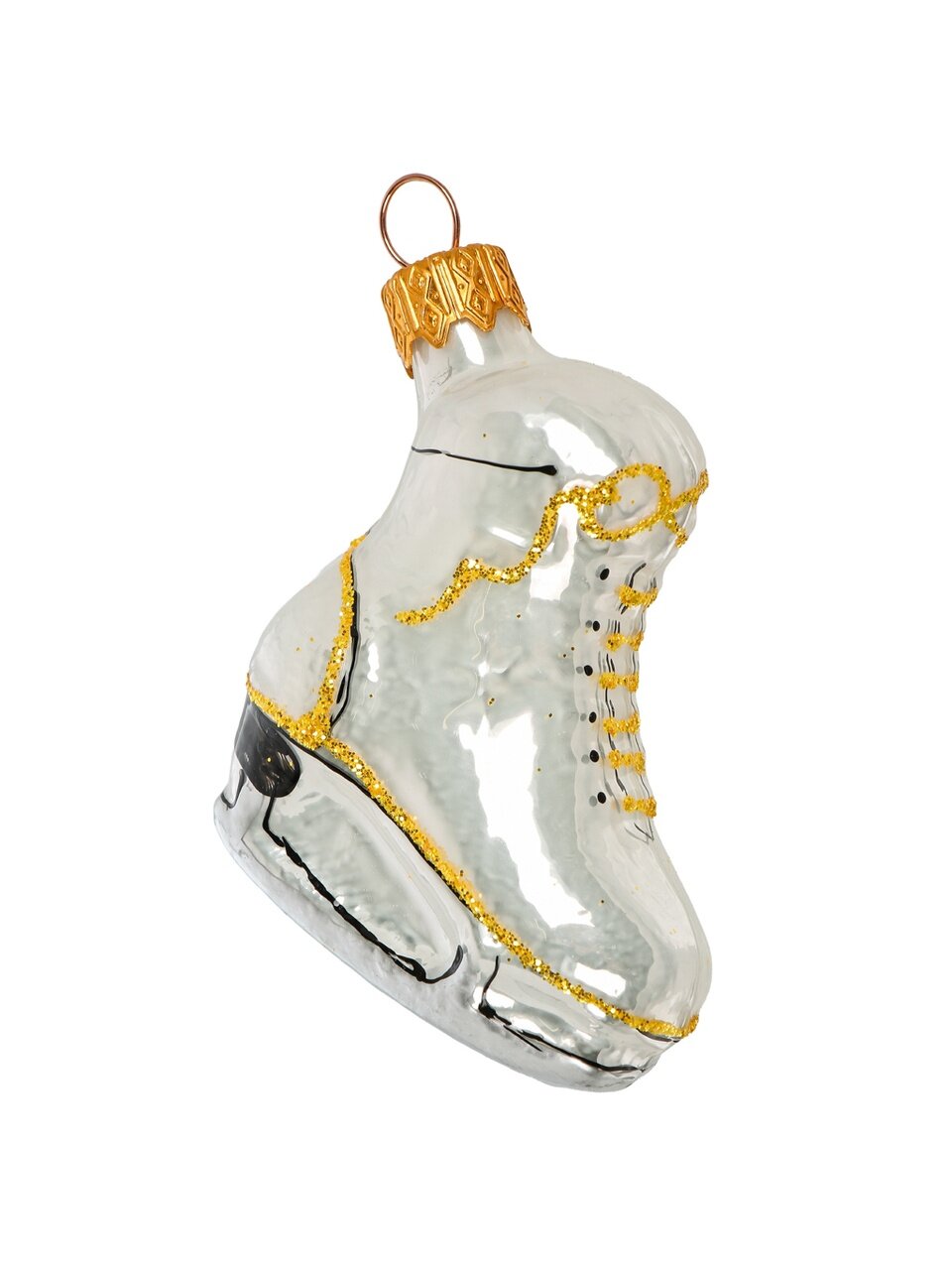 Елочное украшение Конек, 5 см, стекло, ФУ-628
