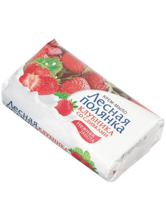 Мыло Лесная полянка, Клубника со сливками, 90 г