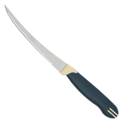 Нож кухонный Tramontina, Multicolor, для томатов, нержавеющая сталь, 12.5 см, рукоятка пластик, 23512/215-TR