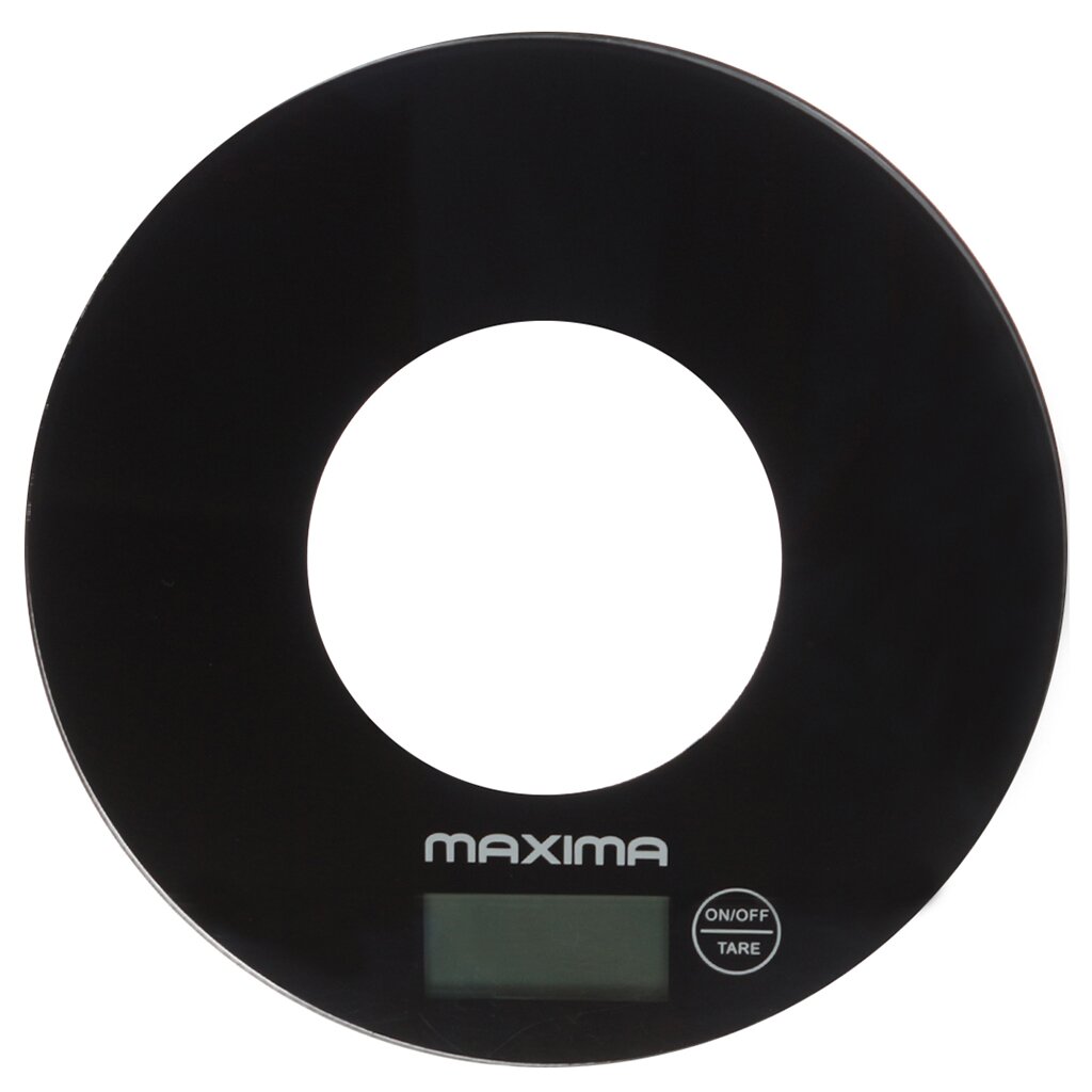 Весы кухонные электронные, Maxima, MS-067, платформа, точность 1 г, до 5 кг, черные