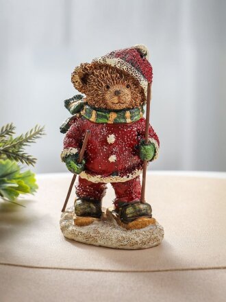 Фигурка декоративная полистоун, Медвежонок, 10х8х14.5 см, в ассортименте, A020262