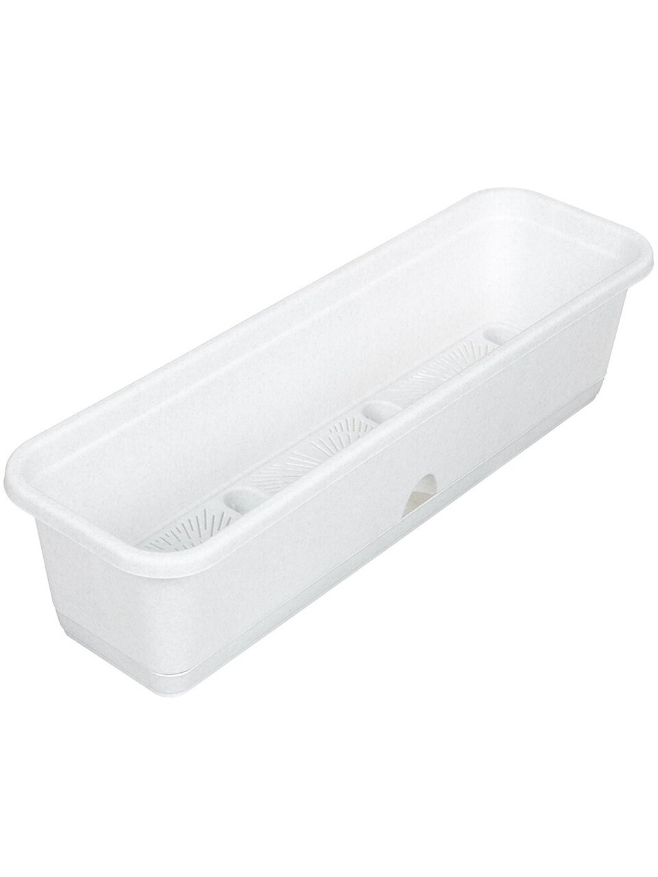 Балконный ящик пластик, 16 л, 60х15х18.5 см, мрамор, Idea, М 3221