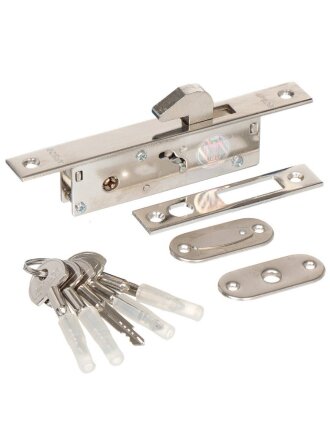 Замок врезной Apecs, 72-K-CR, 10967, без ручки, цилиндровый, хром