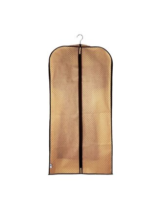 Чехол для одежды 60х120х10 см, спанбонд, без кармана, объемный, молния, Горох, Д80202.010