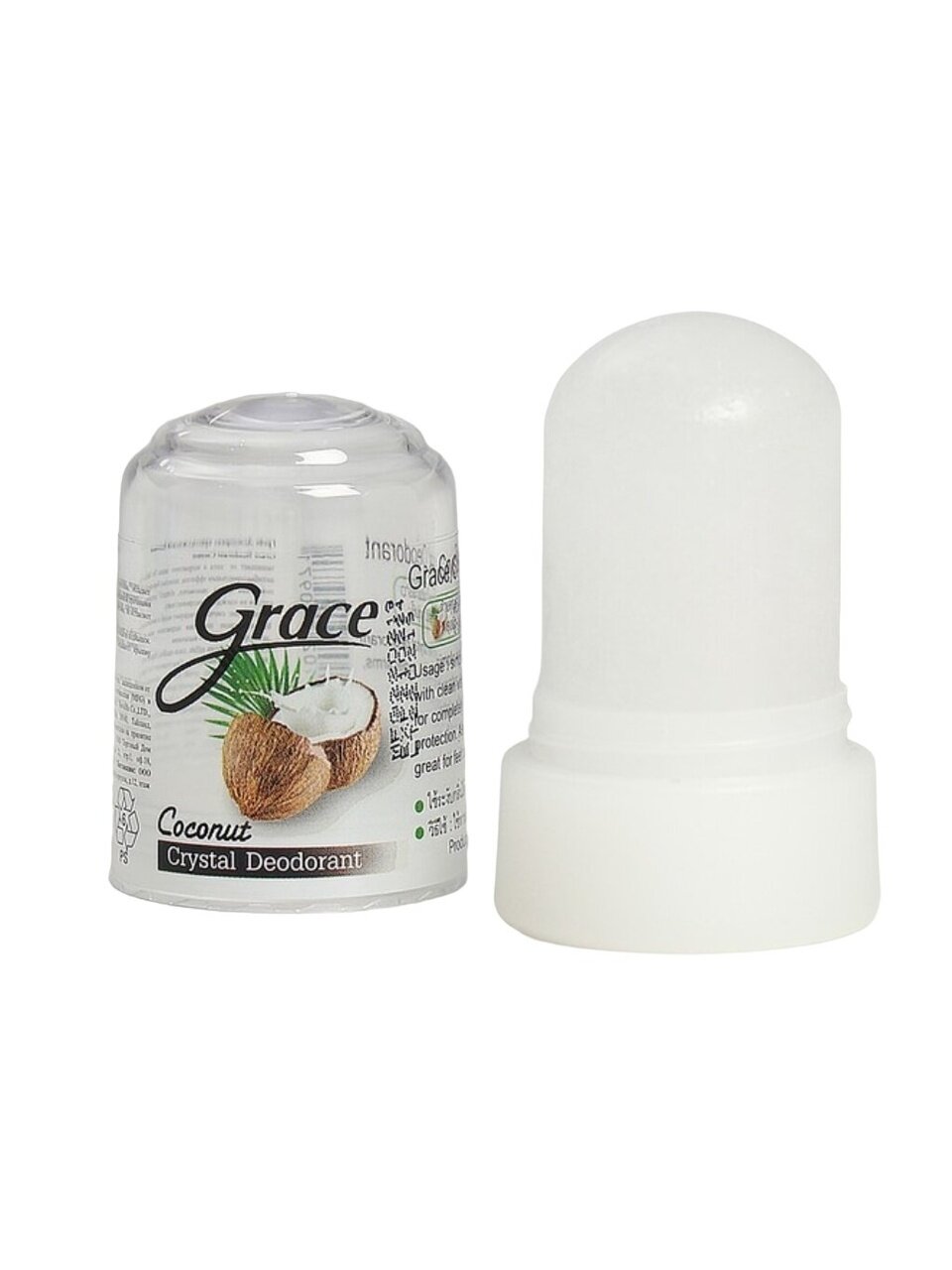 Дезодорант кристаллический Grace, Кокосовый, для женщин, стик, 70 г