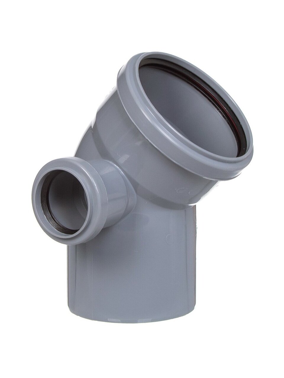 Уголок с отводом канализационный 110х50 мм, 45 °, левый, РосТурПласт, 36686