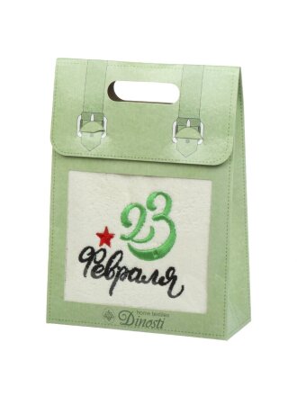 Полотенце кухонное махровое, 40х70 см, 300 г/м2, 100% полиэстер, Dinosti, 23 Февраля, Россия