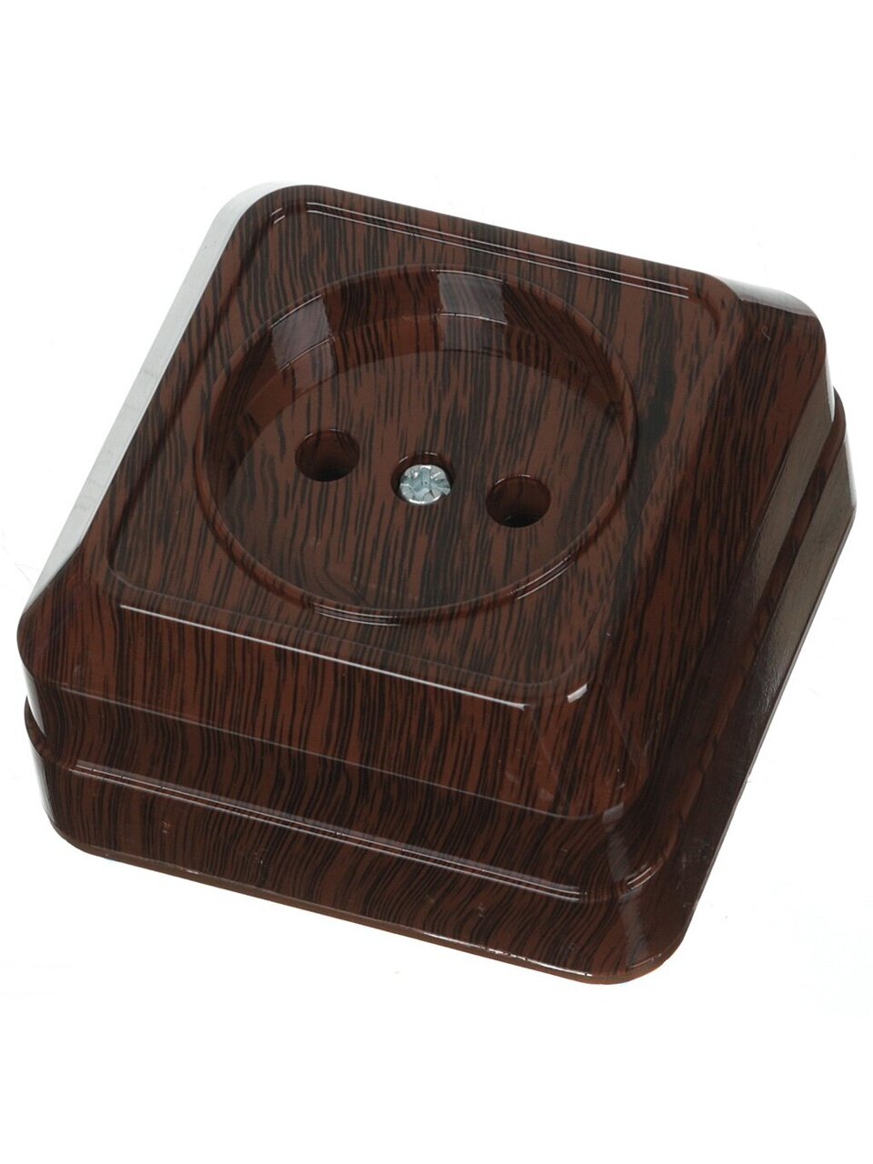 Розетка открытой установки, 1 гнездо, без заземления, 10 А, IP20, бук, TDM Electric, Ладога, SQ1801-0033